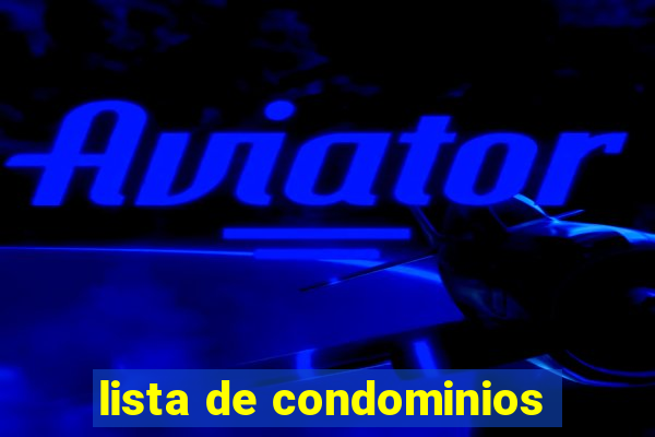lista de condominios