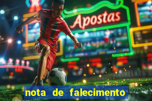 nota de falecimento em campos altos hoje