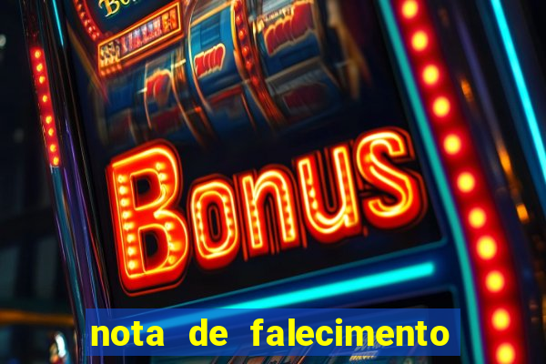 nota de falecimento em campos altos hoje