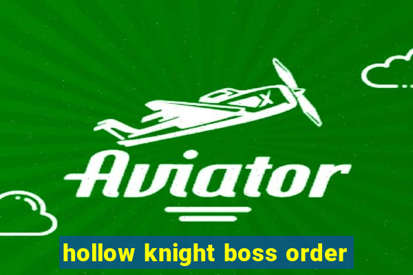 hollow knight boss order