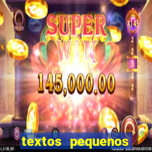 textos pequenos para alfabetizar