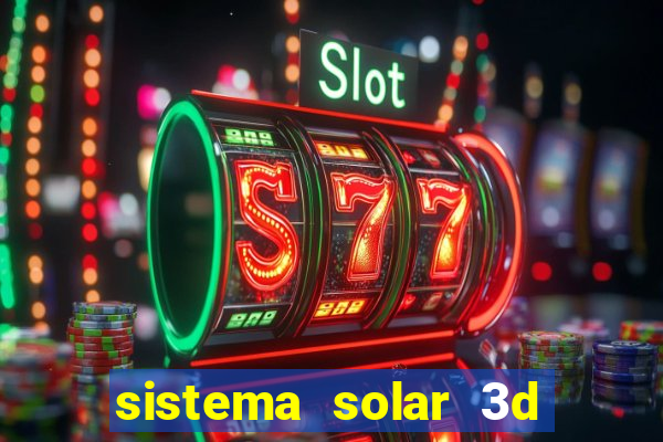 sistema solar 3d em movimento