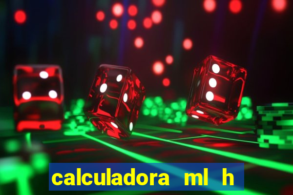 calculadora ml h para mcg kg min