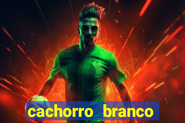 cachorro branco desenho animado