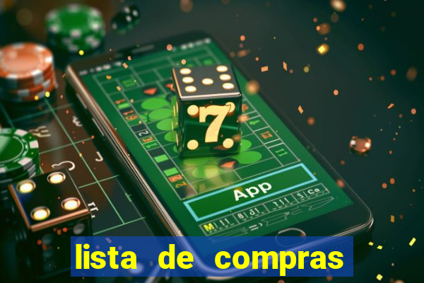 lista de compras para 2 pessoas
