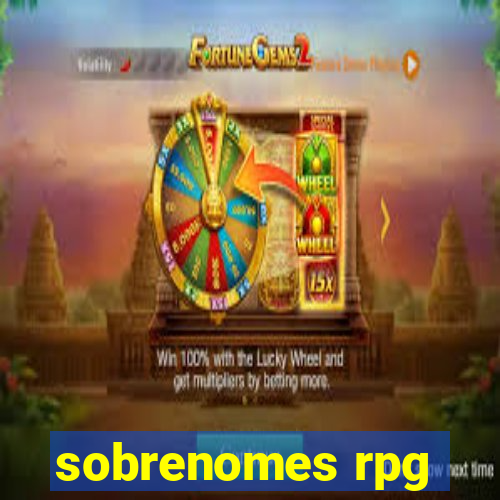 sobrenomes rpg