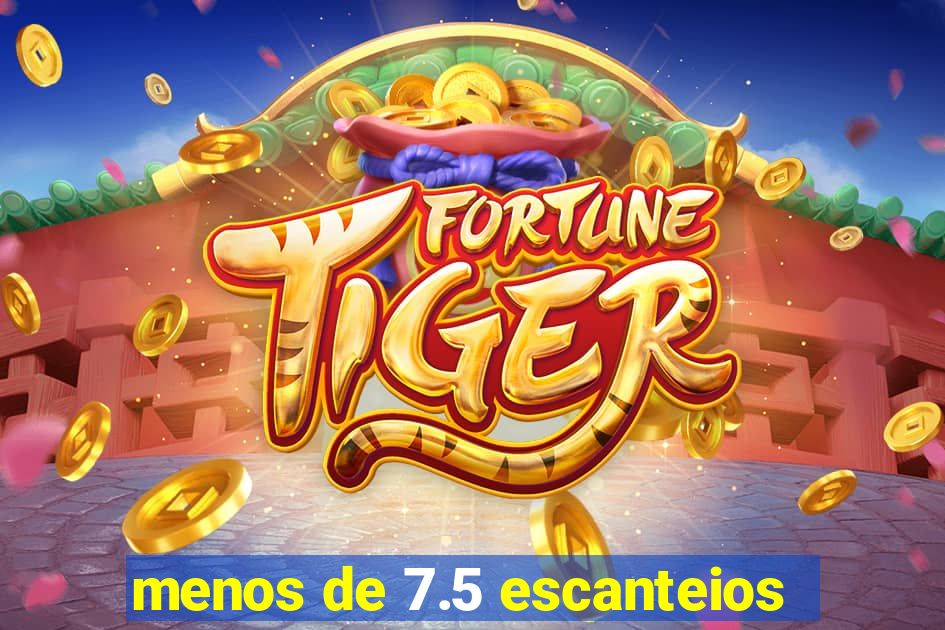 menos de 7.5 escanteios