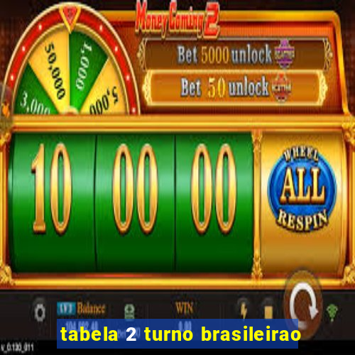 tabela 2 turno brasileirao
