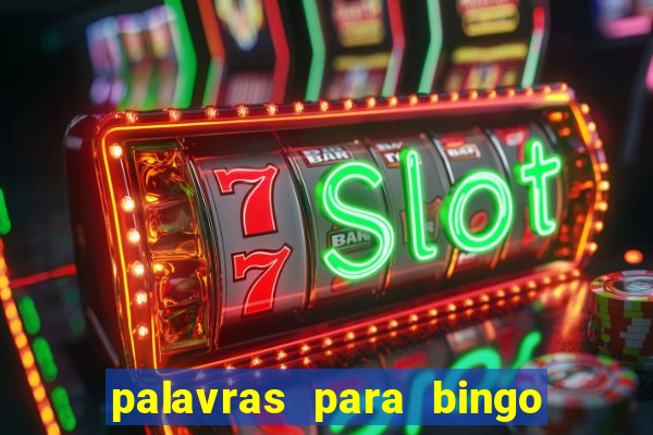 palavras para bingo de cha de lingerie