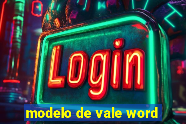 modelo de vale word