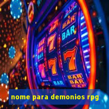 nome para demonios rpg